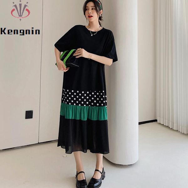 dresses patchwork dot print black dresses woman 2022 summer plus size loose harajuku dress short sleeve female tshirt dress robe ke2634, Black;gray
dresses patchwork dot print black dresses woman 2022 summer plus size loose harajuku dress short sleeve female tshirt dress robe ke2634, Black;gray