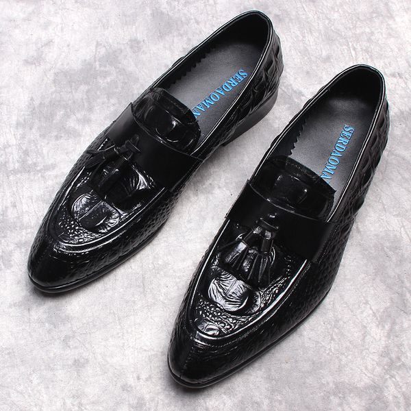 tassel loafer men genuine leather shoes for male brand oxfords fashion new luxury dress shoe crocodile pattern black burgundy
tassel loafer men genuine leather shoes for male brand oxfords fashion new luxury dress shoe crocodile pattern black burgundy