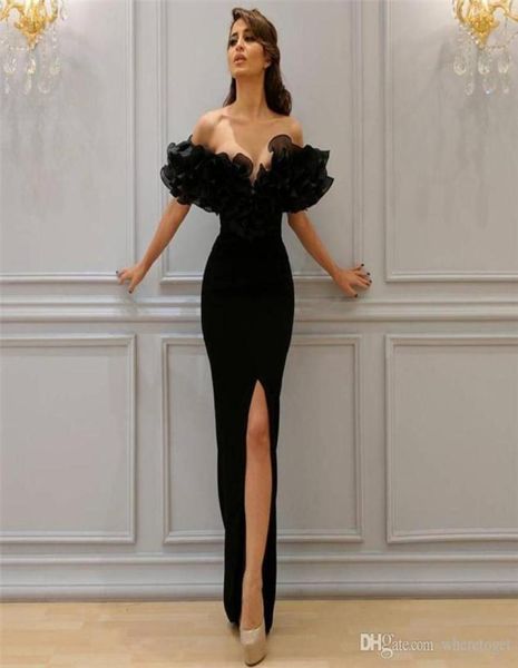 black arabic evening dresses side split ruffles organza off the shoulder sleeves v neck plus size formal evening prom party g2055590, Black;red
black arabic evening dresses side split ruffles organza off the shoulder sleeves v neck plus size formal evening prom party g2055590, Black;red