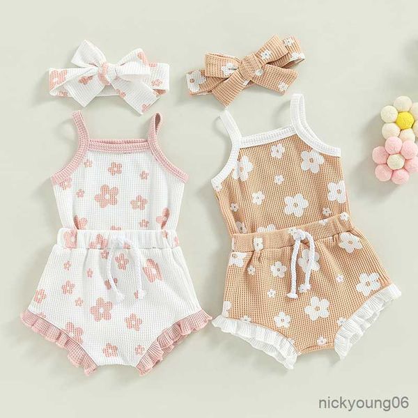 clothing sets newborn infant baby girl summer rompers set floral straps sleeveless jumpsuit and casual ruffle shorts headband, White
clothing sets newborn infant baby girl summer rompers set floral straps sleeveless jumpsuit and casual ruffle shorts headband, White