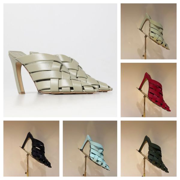 luxury modern design alfie sandals shoes women nappa leather curved heel intreccio mules pointed toe pumps dress sandalias party lady slippe, Black
luxury modern design alfie sandals shoes women nappa leather curved heel intreccio mules pointed toe pumps dress sandalias party lady slippe, Black