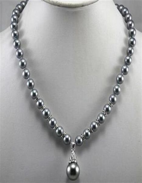 simple design 8mm black shell pearl necklace 12mm shell pearl pendant 004325t2646095, Silver
simple design 8mm black shell pearl necklace 12mm shell pearl pendant 004325t2646095, Silver