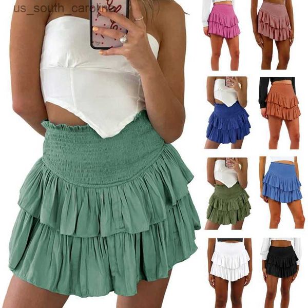 skirts women shirred high waist solid color tiered ruffle hem mini pleated flared a-line short skirt with shorts underneath l230522, Black
skirts women shirred high waist solid color tiered ruffle hem mini pleated flared a-line short skirt with shorts underneath l230522, Black