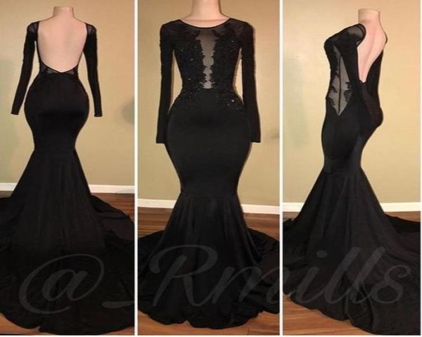 2018 african black mermaid prom dresses long sleeves open back appliques beads sweep train see through evening party gowns78891998427590
2018 african black mermaid prom dresses long sleeves open back appliques beads sweep train see through evening party gowns78891998427590