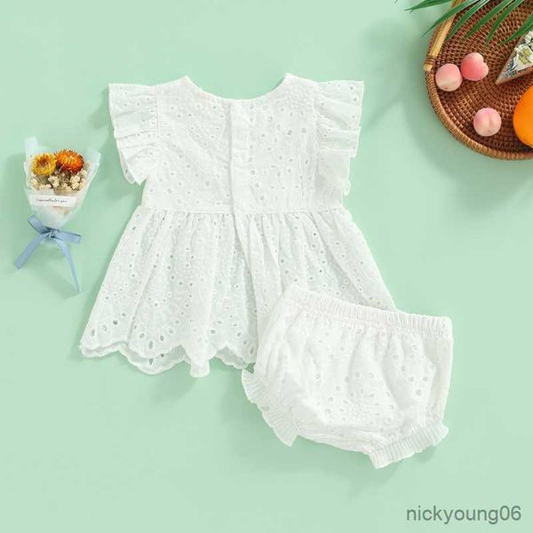 clothing sets baby girls summer outfit solid color fly sleeve and stretch casual ruffled shorts set, White
clothing sets baby girls summer outfit solid color fly sleeve and stretch casual ruffled shorts set, White