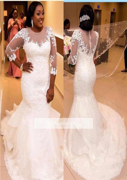 lace plus size mermaid wedding dresses with 34 long sleeves african wedding gown courtl train white tulle bridal gowns1792601
lace plus size mermaid wedding dresses with 34 long sleeves african wedding gown courtl train white tulle bridal gowns1792601
