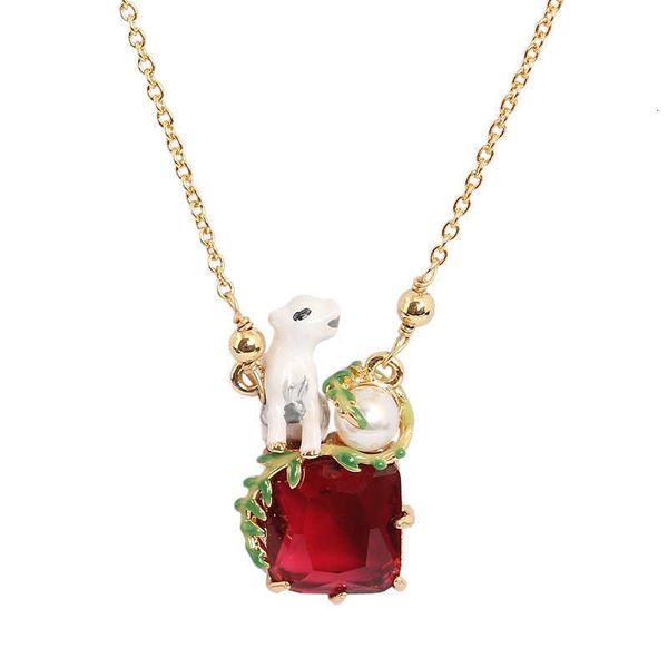 jewelry arctic wolf series necklace female hand-painted enamel inlaid pearl crystal clavicle chain set, Black
jewelry arctic wolf series necklace female hand-painted enamel inlaid pearl crystal clavicle chain set, Black