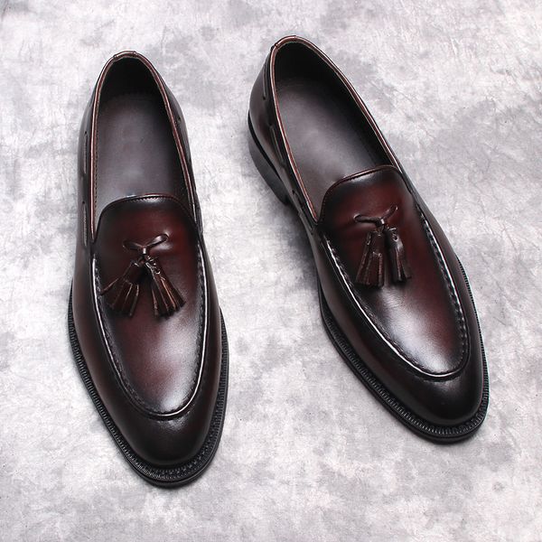 men casual penny loafers oxford shoes fashion male comfortable genuine leather shoes men lazy tassel dress shoes, Black
men casual penny loafers oxford shoes fashion male comfortable genuine leather shoes men lazy tassel dress shoes, Black