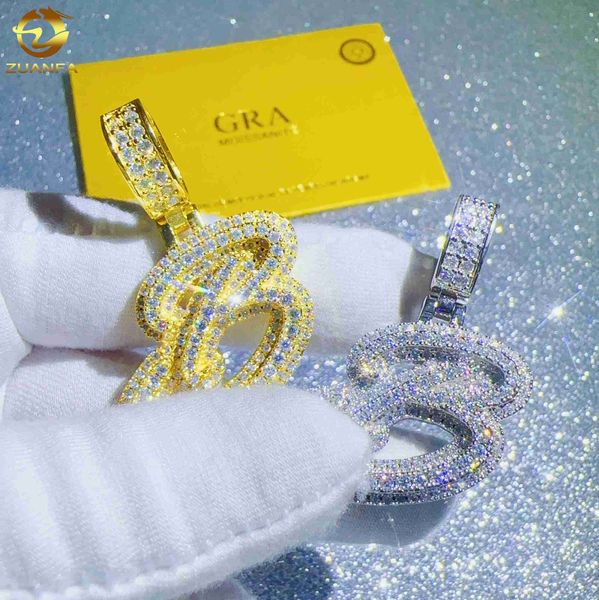 fine moissanite jewelry hip hop 925 sterling silver necklace iced out vvs diamond letter "b" pendant
fine moissanite jewelry hip hop 925 sterling silver necklace iced out vvs diamond letter "b" pendant