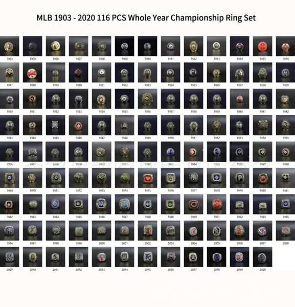 116pcs 1903 to 2021 baseball team champions championship ring set souvenir men fan gift 20207149250, Golden;silver
116pcs 1903 to 2021 baseball team champions championship ring set souvenir men fan gift 20207149250, Golden;silver