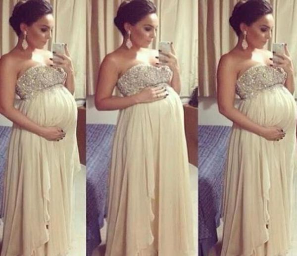stunning prom dresses for pregnant women empire crystals beaded chiffon evening dresses for maternity formal wear6853428, Black;red 
stunning prom dresses for pregnant women empire crystals beaded chiffon evening dresses for maternity formal wear6853428, Black;red