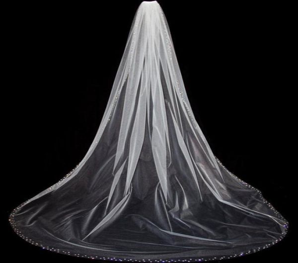 new arrival cathedral 3 m white ivory wedding veil crystal bridal veils with comb 1t8710150, Black
new arrival cathedral 3 m white ivory wedding veil crystal bridal veils with comb 1t8710150, Black