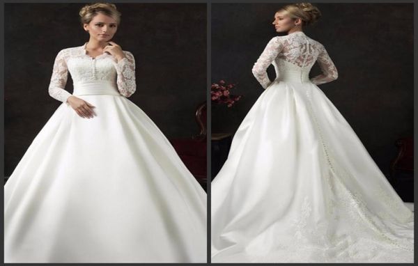 count train wedding dresses long sleeve iullsion bodice jewel neck covered bottons elegant lace appliques wonderful beautiful8361956, White
count train wedding dresses long sleeve iullsion bodice jewel neck covered bottons elegant lace appliques wonderful beautiful8361956, White