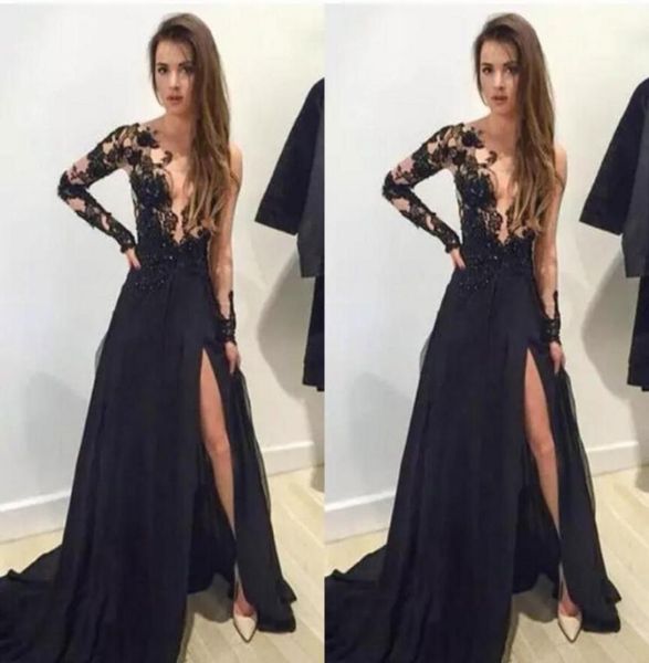 2017 long black prom dresses appliques deep vneck long sleeves side split evening party gowns custom made vestisdos de novia7965560
2017 long black prom dresses appliques deep vneck long sleeves side split evening party gowns custom made vestisdos de novia7965560