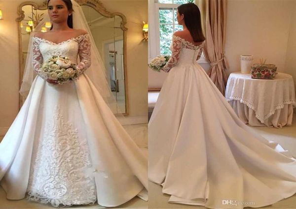 off the shoulder modern a line white wedding dresses with illusion long sleeves lace appliques bridal gowns back buttons wedd3597186
off the shoulder modern a line white wedding dresses with illusion long sleeves lace appliques bridal gowns back buttons wedd3597186
