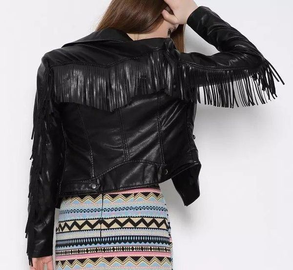 jackets 2022 spring new short faux leather jacket women tassel motorcyle black pu leather coat femal biker jakcet, Black;brown
jackets 2022 spring new short faux leather jacket women tassel motorcyle black pu leather coat femal biker jakcet, Black;brown