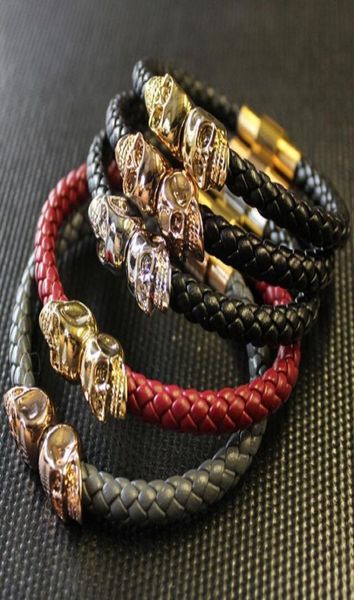 316l stainless steel bangle genuine leather north skull bracelet for men and women bc0044770390, Black
316l stainless steel bangle genuine leather north skull bracelet for men and women bc0044770390, Black