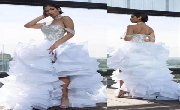 split high low african wedding gowns beaded crystals tiered ruffles design bridal dresses appliques lace vestidos de noiva of2112150, White
split high low african wedding gowns beaded crystals tiered ruffles design bridal dresses appliques lace vestidos de noiva of2112150, White