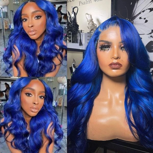 sapphire blue color body wave synthetic wig blue long wavy glueless fiber lace frontal wigs cosplay use women hair, Black
sapphire blue color body wave synthetic wig blue long wavy glueless fiber lace frontal wigs cosplay use women hair, Black