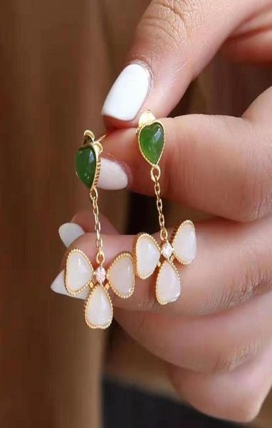 original innovative natural hetian jade heartshaped long earrings temperament fashion and elegance exquisite ladies jewelry dangl6809715, Silver
original innovative natural hetian jade heartshaped long earrings temperament fashion and elegance exquisite ladies jewelry dangl6809715, Silver