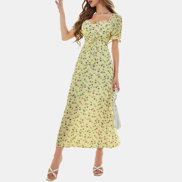 2023 summer tea break kikyo french dress square neck chiffon floral skirt sen series high grade bubble sleeve skirt a, Black;gray
2023 summer tea break kikyo french dress square neck chiffon floral skirt sen series high grade bubble sleeve skirt a, Black;gray