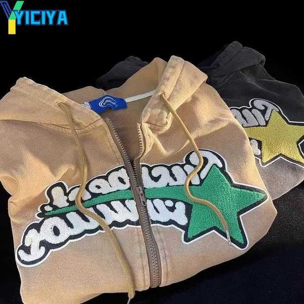 yiciya oversized retro streetwear letter flocking zip up hoodie sweatshirt vintage hoodies women grunge punk hooded y2k clothes, Black
yiciya oversized retro streetwear letter flocking zip up hoodie sweatshirt vintage hoodies women grunge punk hooded y2k clothes, Black