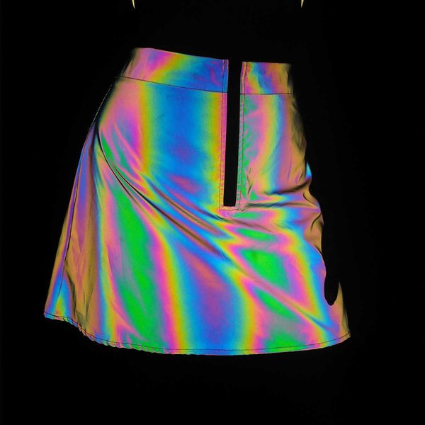 new nightclub colorful reflective short skirt a-line skirt high waist thin laser skirt a, Black
new nightclub colorful reflective short skirt a-line skirt high waist thin laser skirt a, Black