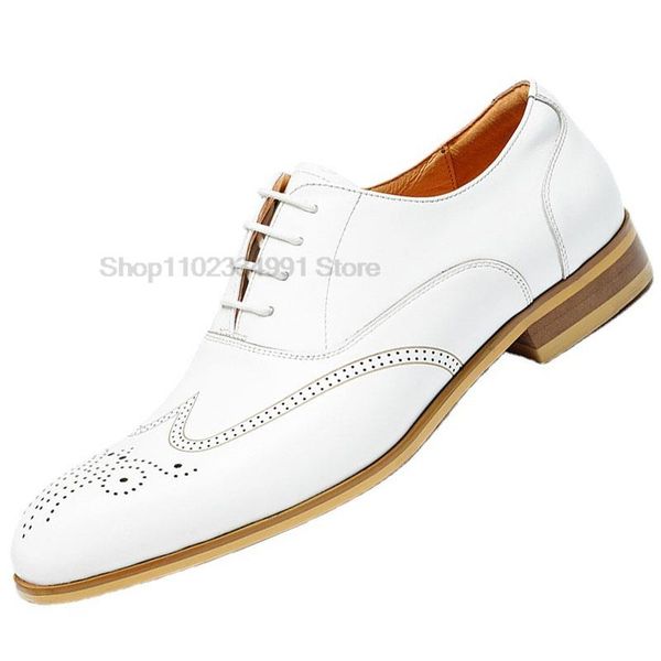 luxury brand men oxford shoes lace up pointed toe white formal brogue shoes men wedding business leather dress shoes men, Black
luxury brand men oxford shoes lace up pointed toe white formal brogue shoes men wedding business leather dress shoes men, Black