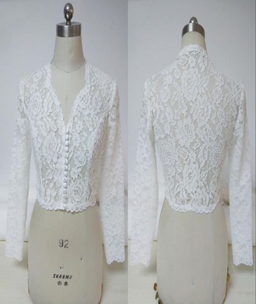 2022 v neck wedding bridal jackets bolero with button lace 34 long sleeves wrap for wedding dress gowns plus size7203917, White
2022 v neck wedding bridal jackets bolero with button lace 34 long sleeves wrap for wedding dress gowns plus size7203917, White