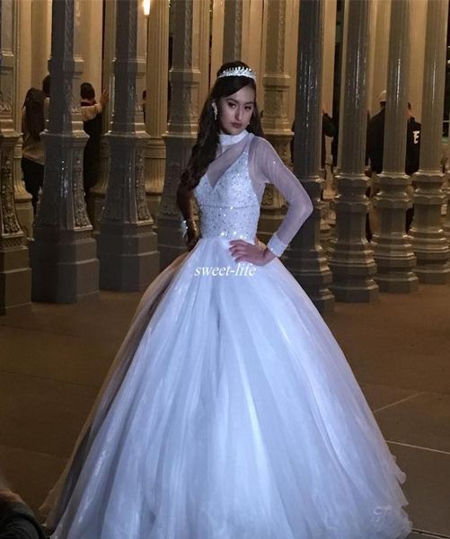 2021 long sleeve quinceanera dresses beads high neck sheer plus size debutantes sweet 16 party dress vestidos de 15 anos2400430, Blue;red
2021 long sleeve quinceanera dresses beads high neck sheer plus size debutantes sweet 16 party dress vestidos de 15 anos2400430, Blue;red