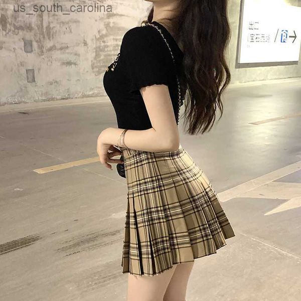 skirts plaid half length skirt women's a-line short skirt high waist girl skirt ropa mujer mini skirts clothes for women l230522, Black
skirts plaid half length skirt women's a-line short skirt high waist girl skirt ropa mujer mini skirts clothes for women l230522, Black