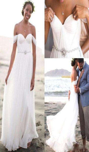 romantic chiffon beach wedding dresses pleated off the shoulder 2016 summer long bridal dresses bohemian boho wedding gowns with b2315103, White
romantic chiffon beach wedding dresses pleated off the shoulder 2016 summer long bridal dresses bohemian boho wedding gowns with b2315103, White
