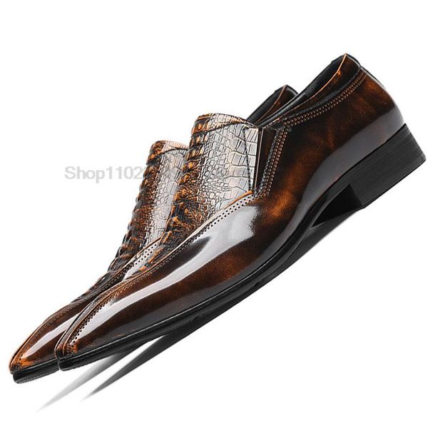 spring autumn mens crocodile print loafers genuine leather black brown slip on dress shoes men wedding business oxford shoes
spring autumn mens crocodile print loafers genuine leather black brown slip on dress shoes men wedding business oxford shoes