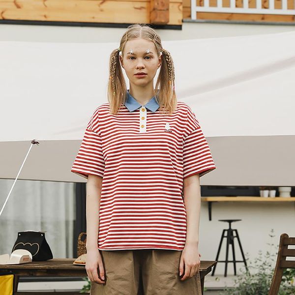 polos bebobsons ladies red striped tshirt turndown collar cotton women loose tee tshirt short sleeve summer new polo shirt, White
polos bebobsons ladies red striped tshirt turndown collar cotton women loose tee tshirt short sleeve summer new polo shirt, White