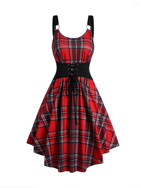 casual dresses women a line plaid summer print lace up cami dress for o ring curved hem scoop neck robe 2023, Black;gray
casual dresses women a line plaid summer print lace up cami dress for o ring curved hem scoop neck robe 2023, Black;gray