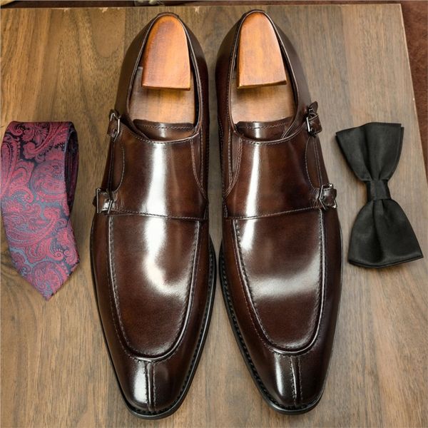 big size mens monk strap dress shoes genuine leather luxury spring autumn double buckles pointed toe wedding shoes for men, Black
big size mens monk strap dress shoes genuine leather luxury spring autumn double buckles pointed toe wedding shoes for men, Black
