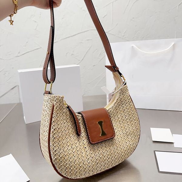 

women fashion waist bag designer underarm bag womens shoulder bag classic hobo crossbody luxury tote straw weaving handbags casual285y