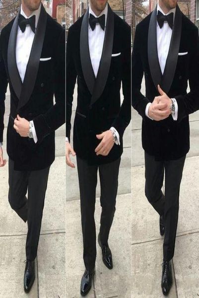 new fashion double breasted black velvet groom tuxedos shawl lapel men suits weddingpromdinner man blazer jacketpantstie8438636, Black;gray
new fashion double breasted black velvet groom tuxedos shawl lapel men suits weddingpromdinner man blazer jacketpantstie8438636, Black;gray