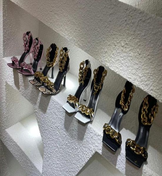2021 stilettos sandals women real leather narrow band metal chain ankle strap sandalias summer elegant banquet shoes2652843, Black
2021 stilettos sandals women real leather narrow band metal chain ankle strap sandalias summer elegant banquet shoes2652843, Black