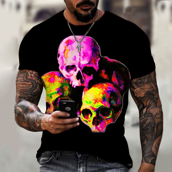 men's t shirts death skull print shirt for men terror harajuku oversized short sleeve summer trend leisure o-neck tees vintage clothes, White;black
men's t shirts death skull print shirt for men terror harajuku oversized short sleeve summer trend leisure o-neck tees vintage clothes, White;black