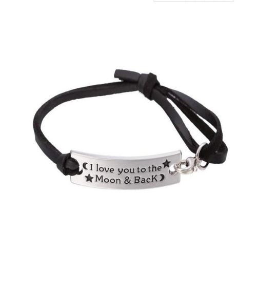 gx081 personalized design letters of i love you to the moon and back charm leather bracelet inspirational jewelry gift2188488, Golden;silver
gx081 personalized design letters of i love you to the moon and back charm leather bracelet inspirational jewelry gift2188488, Golden;silver