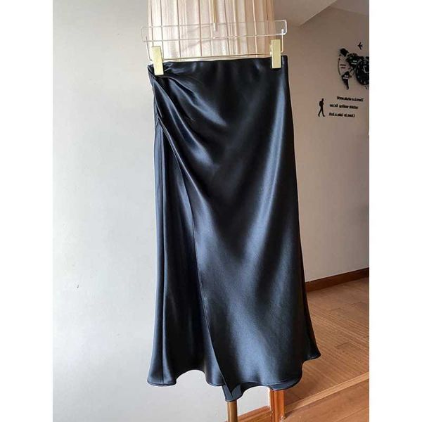 intellectual irregular acetic acid satin skirt french elegant summer high waist mid length wrapped hip fishtail skirt women a, Black
intellectual irregular acetic acid satin skirt french elegant summer high waist mid length wrapped hip fishtail skirt women a, Black