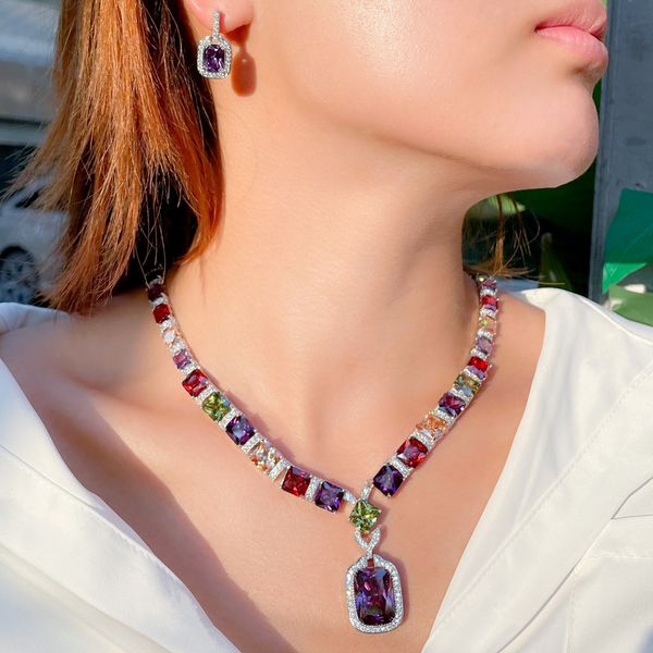 trendy colorful lab diamond jewelry set white gold filled party wedding earrings necklace for women bridal engagement jewelry, Slivery;golden
trendy colorful lab diamond jewelry set white gold filled party wedding earrings necklace for women bridal engagement jewelry, Slivery;golden