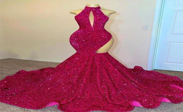 fuchsia halter sequin mermaid prom dresses sheer tulle cutout sparking women holiday wear celebrity party evening gowns plus size 9332732, Black
fuchsia halter sequin mermaid prom dresses sheer tulle cutout sparking women holiday wear celebrity party evening gowns plus size 9332732, Black