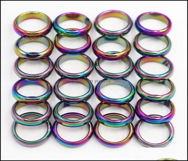 band rings jewelry 6mm retro fashion hematite colorf ring width cambered surface rainbow color christmas present dhtwk6325722, Silver
band rings jewelry 6mm retro fashion hematite colorf ring width cambered surface rainbow color christmas present dhtwk6325722, Silver