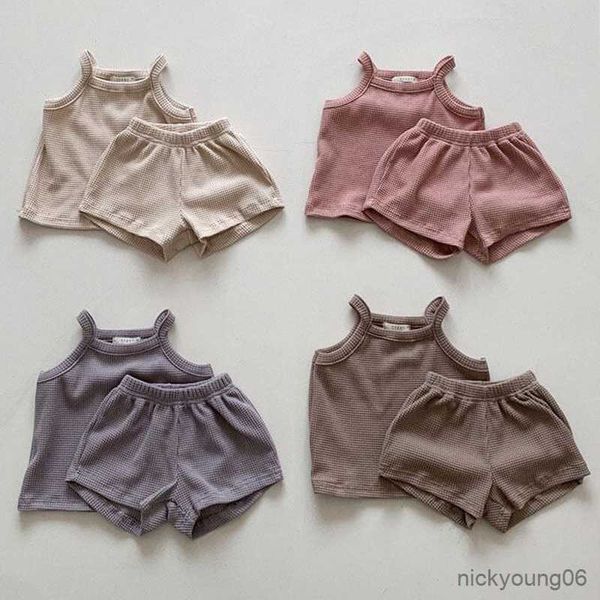 clothing sets 0-5 old baby boy summer and girl thin cotton waffle suspender elastic shorts suit vest casual, White
clothing sets 0-5 old baby boy summer and girl thin cotton waffle suspender elastic shorts suit vest casual, White