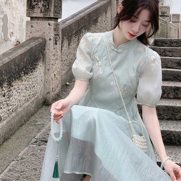 2023 summer women fashion vintage prom midi dress elegant a line vestdios female party dress chinese style ol qipao cheongsam, Black;gray
2023 summer women fashion vintage prom midi dress elegant a line vestdios female party dress chinese style ol qipao cheongsam, Black;gray