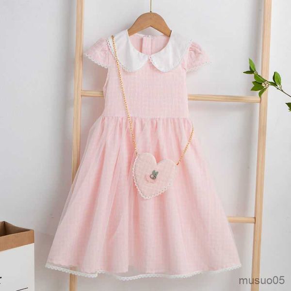 girl's dresses summer baby girls dress pan collar plaid children clothes kids dress with bag, Red;yellow
girl's dresses summer baby girls dress pan collar plaid children clothes kids dress with bag, Red;yellow
