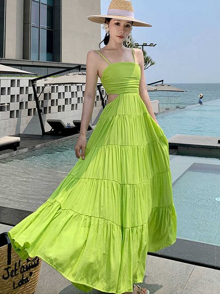 beach holiday maxi dress for women 2023 summer strap seleeveless backless a line ruffles high waist long dress female sundress, Black;gray
beach holiday maxi dress for women 2023 summer strap seleeveless backless a line ruffles high waist long dress female sundress, Black;gray