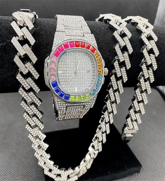 3pcs mens hip hop jewelry set iced out watch necklace bracelet bling miama cuban chains women gold watches manreloj hombre w2204192023007, Bronze;slivery
3pcs mens hip hop jewelry set iced out watch necklace bracelet bling miama cuban chains women gold watches manreloj hombre w2204192023007, Bronze;slivery